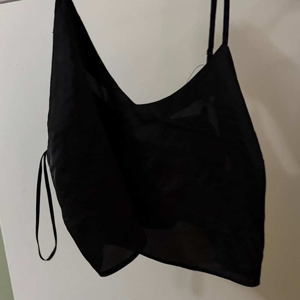 Missguided Black Sheer Crop Camisole